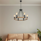 Rope Pendant Ceiling Lamp Rustic Style