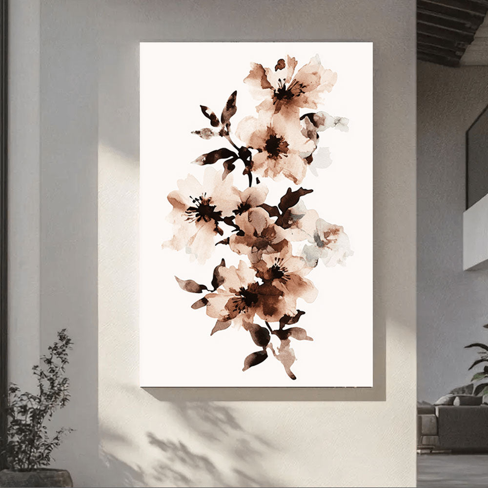 Abstract Floral Canvas Wall Art