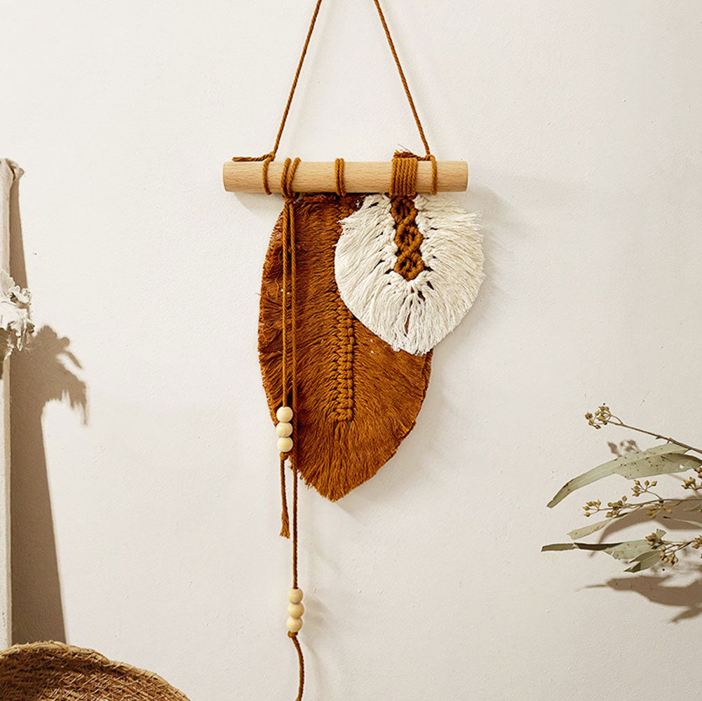 Boho Macrame Leaf Wall Hanging