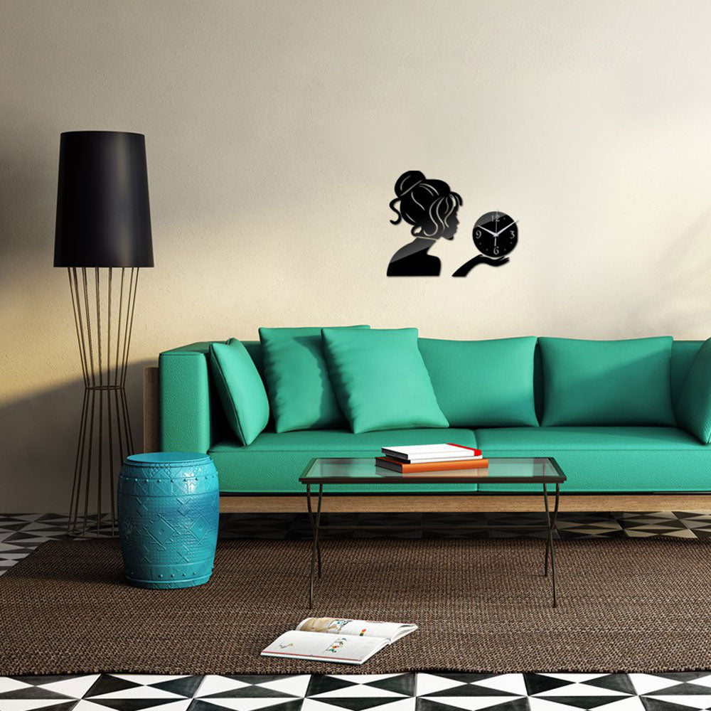 Beauty Lady Portrait Wall Clock