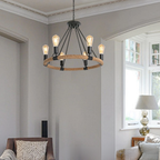 Rope Pendant Ceiling Lamp Rustic Style