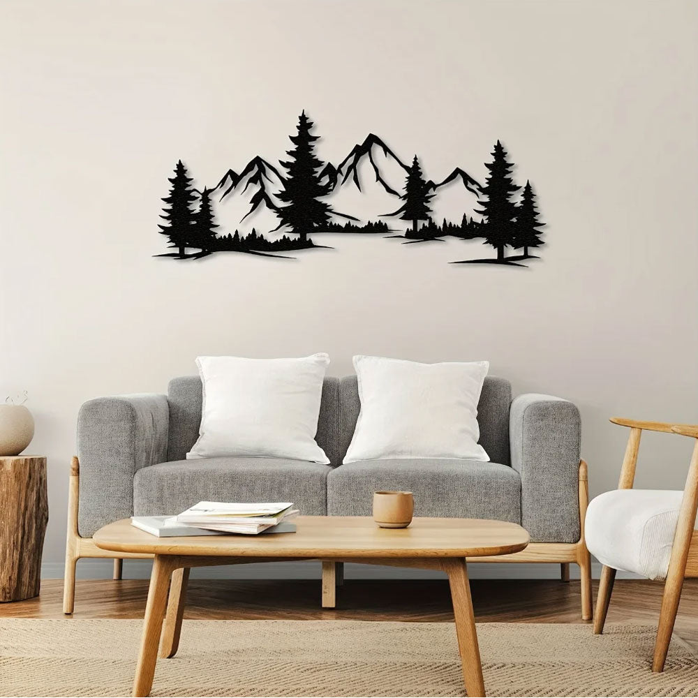 Metallic Forest Landscape Wall Art
