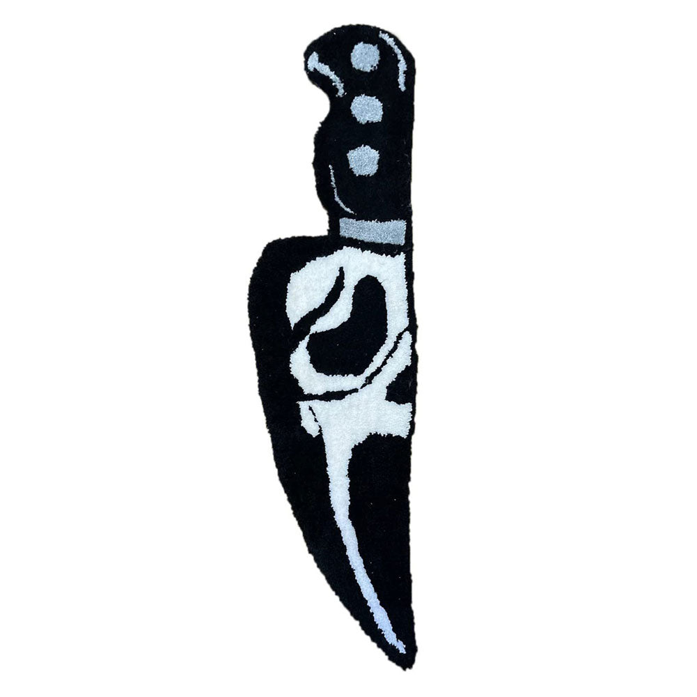 Skull Knife Horror Welcome Rug