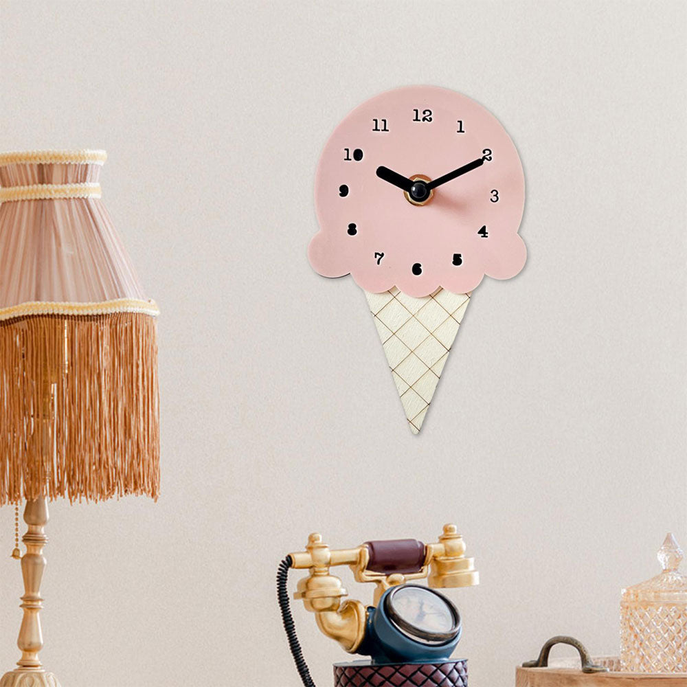 Wooden Ice Cream Wall Clock