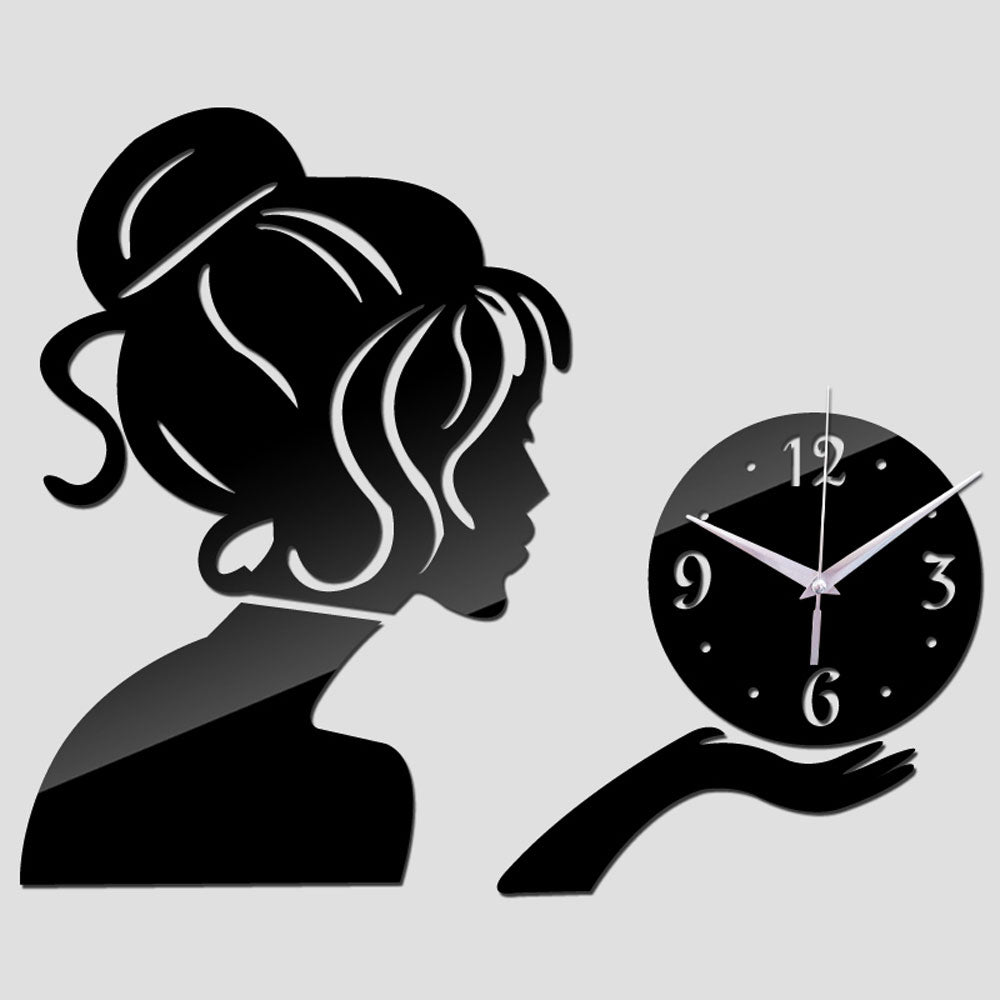Beauty Lady Portrait Wall Clock