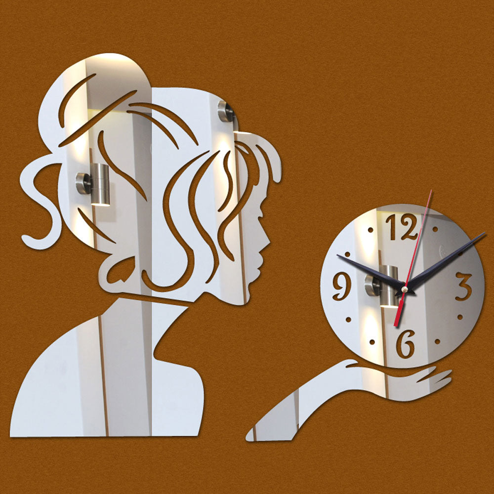 Beauty Lady Portrait Wall Clock