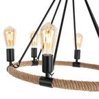 Rope Pendant Ceiling Lamp Rustic Style