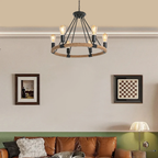 Rope Pendant Ceiling Lamp Rustic Style