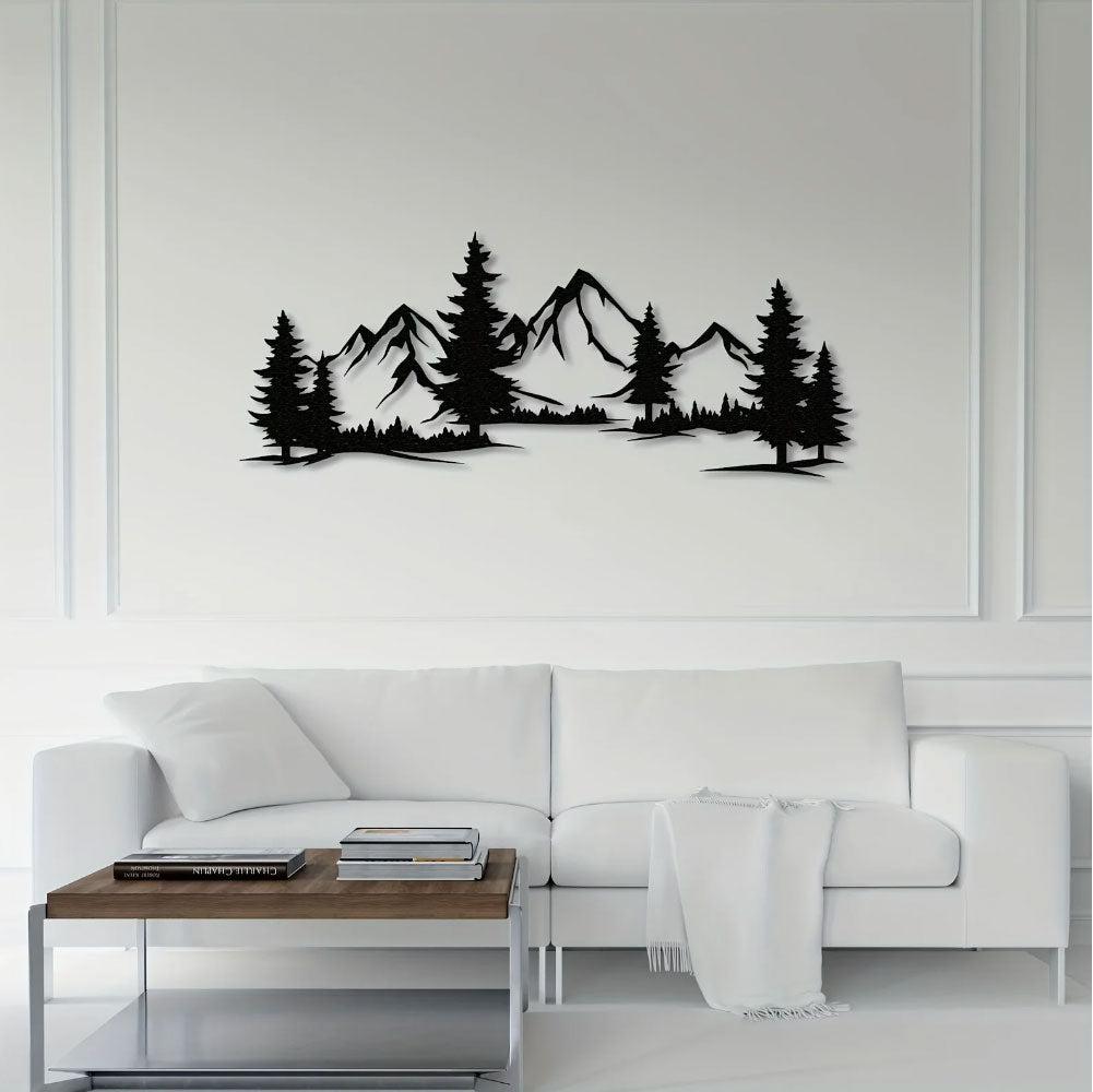 Metallic Forest Landscape Wall Art