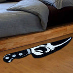 Skull Knife Horror Welcome Rug