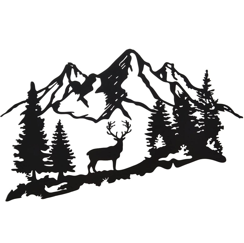 Metallic Forest Landscape Wall Art