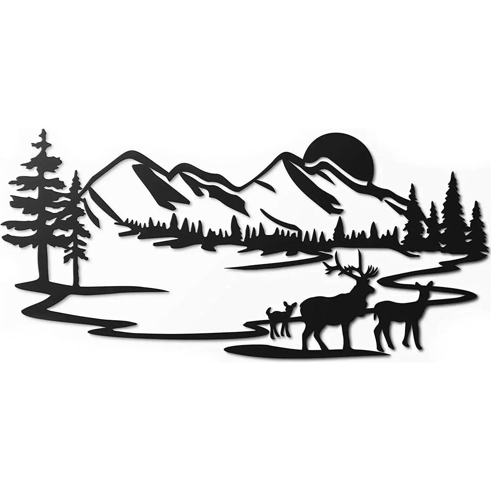 Metallic Forest Landscape Wall Art