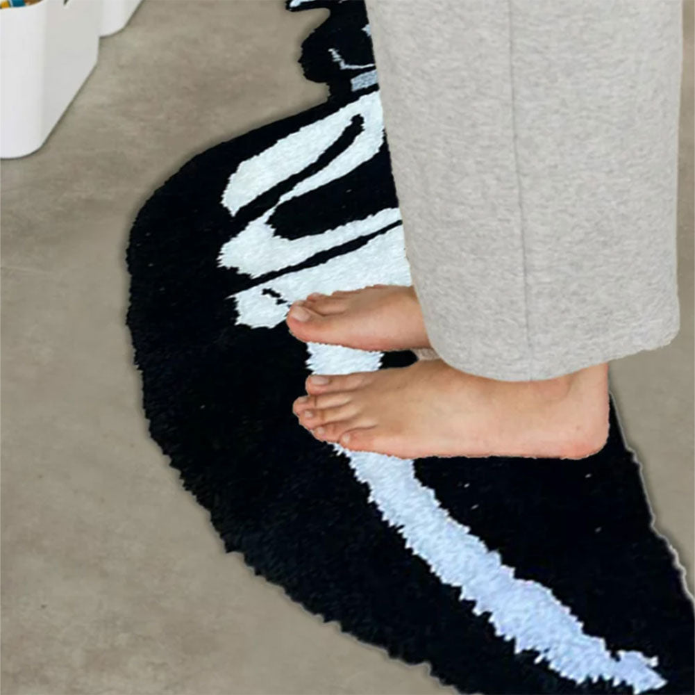 Skull Knife Horror Welcome Rug