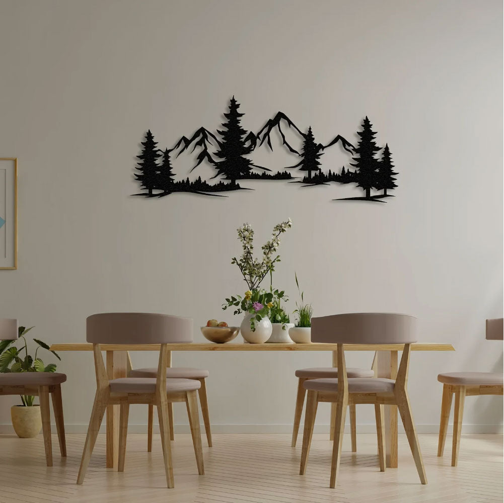 Metallic Forest Landscape Wall Art