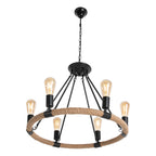 Rope Pendant Ceiling Lamp Rustic Style